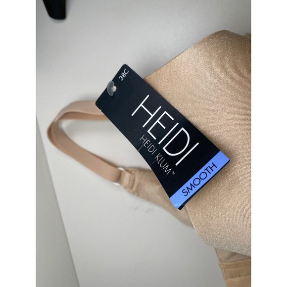 Designer Heidi Klum Bra 38C Nude Tan Women's Smooth T-Shirt Bra Brand New w Tags - Picture 5 of 14